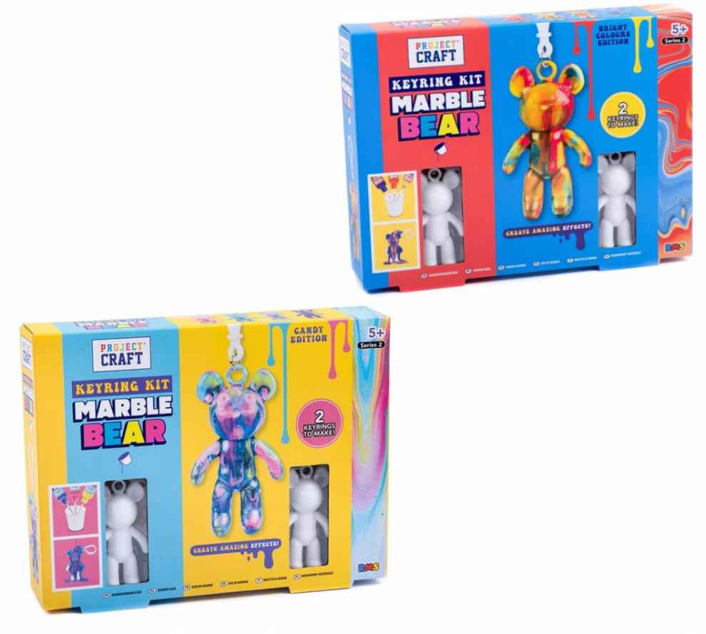 A Marble Bear Keyring Kit - Bright Colours & Candy Edition
