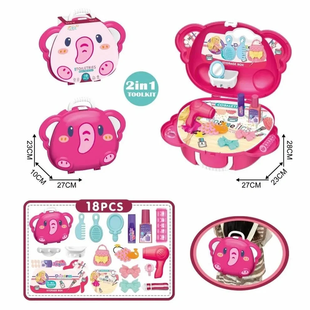 2 In 1 Pink Fashion Elephant In Carry Case