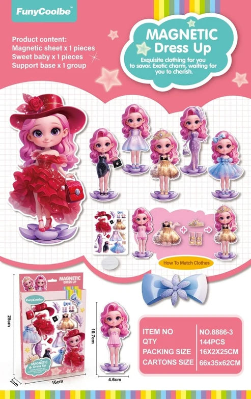 Magnetic Dress-Up Set with Baby & Stand